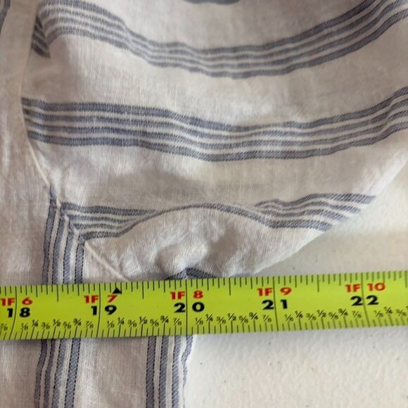 Beach Lunch Lounge Shirt Women's Small Striped Button Up Short Sleeve Collared - Picture 8 of 8